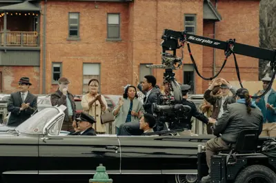 Filming of The Greatest in downtown Woodstock